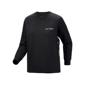 Arc'teryx kragg cotton bird crew ls w black/white