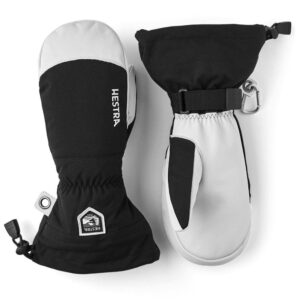 Hestra army leather heli ski mitt black