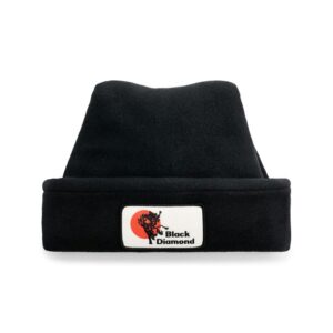 Black diamond pointed fleece beanie black
