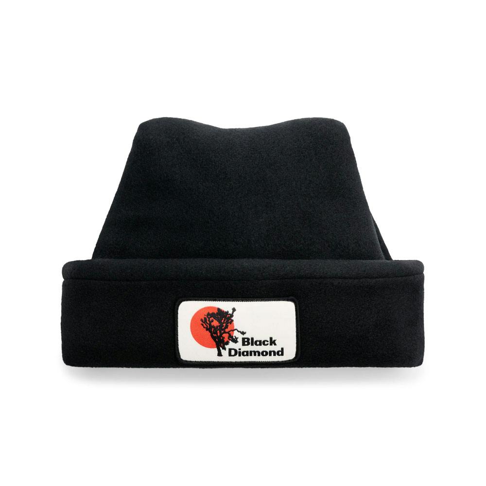 Black diamond pointed fleece beanie black