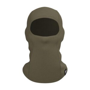 Black crows merino balaclava olive green