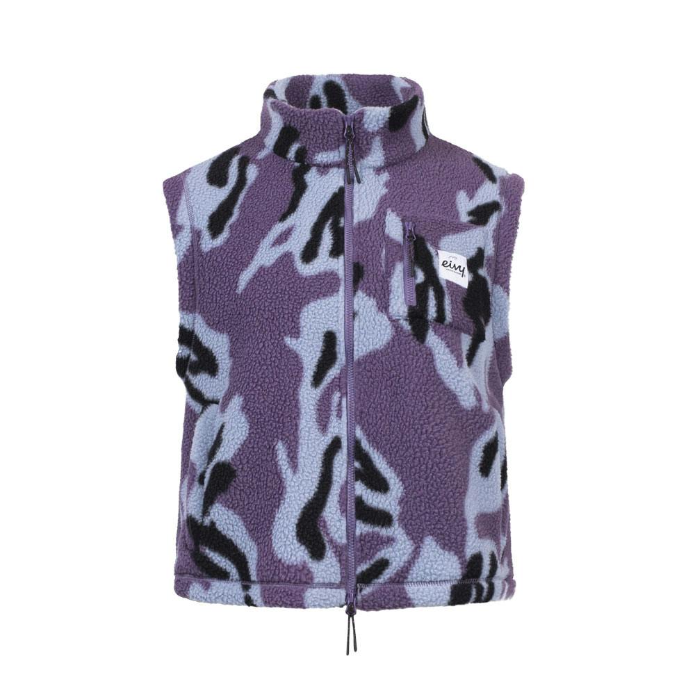 Eivy boxy sherpa vest purple stray