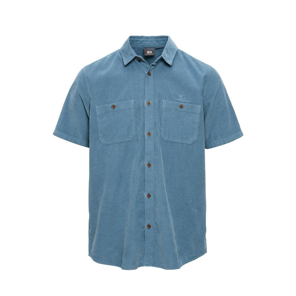 Elevenate men's estate cord shirt blue flint