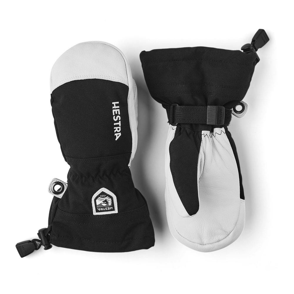Hestra army leather heli ski jr. mitt black