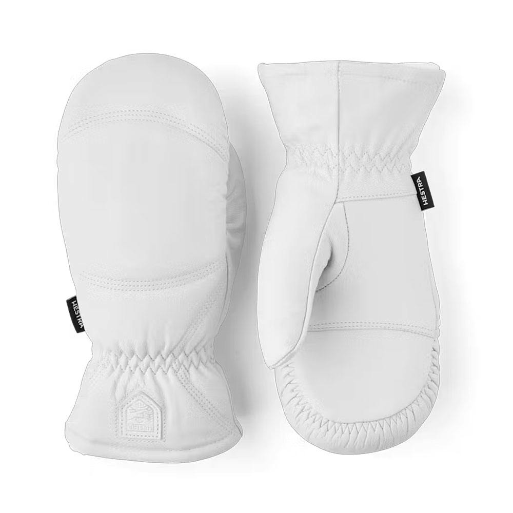 Hestra leather box mitt offwhite