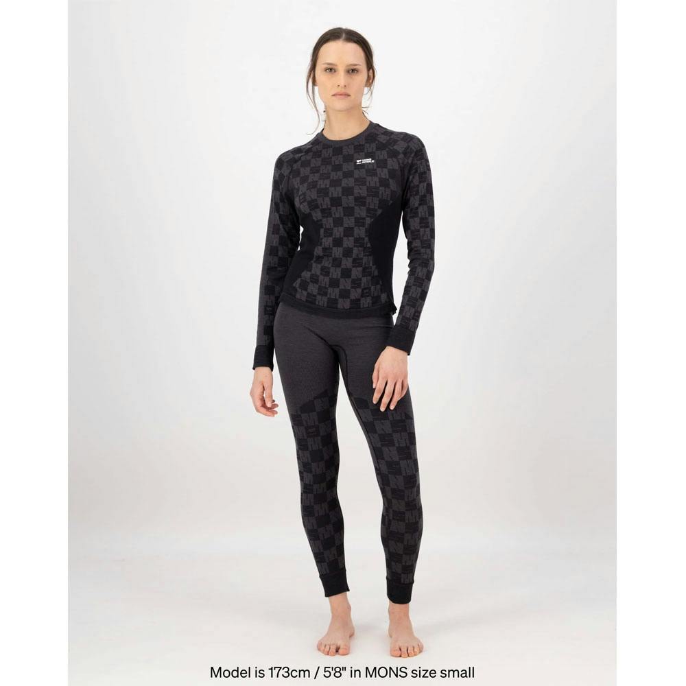 Mons royale w ascender legging forged iron/black