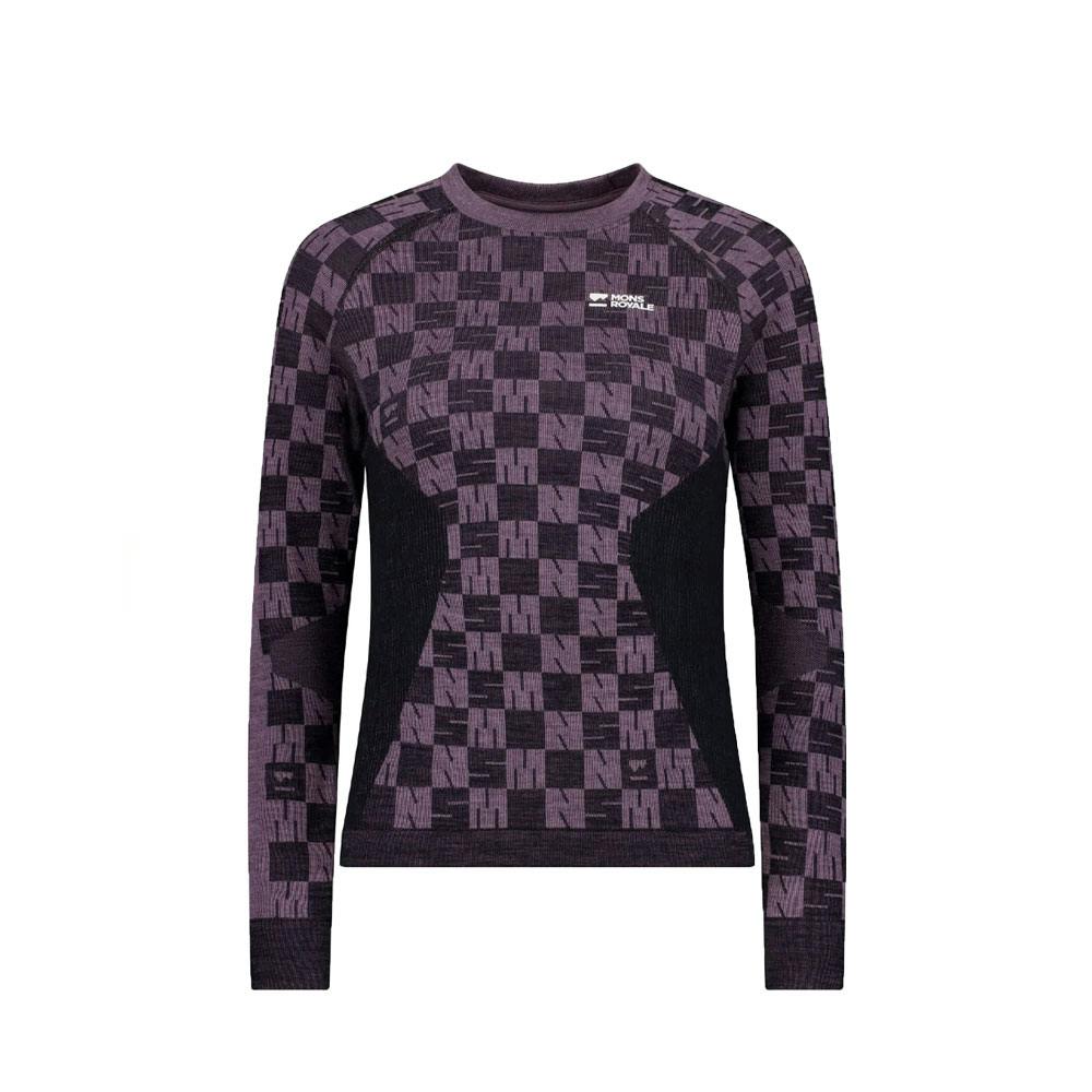 Mons royale w ascender ls mauve/black