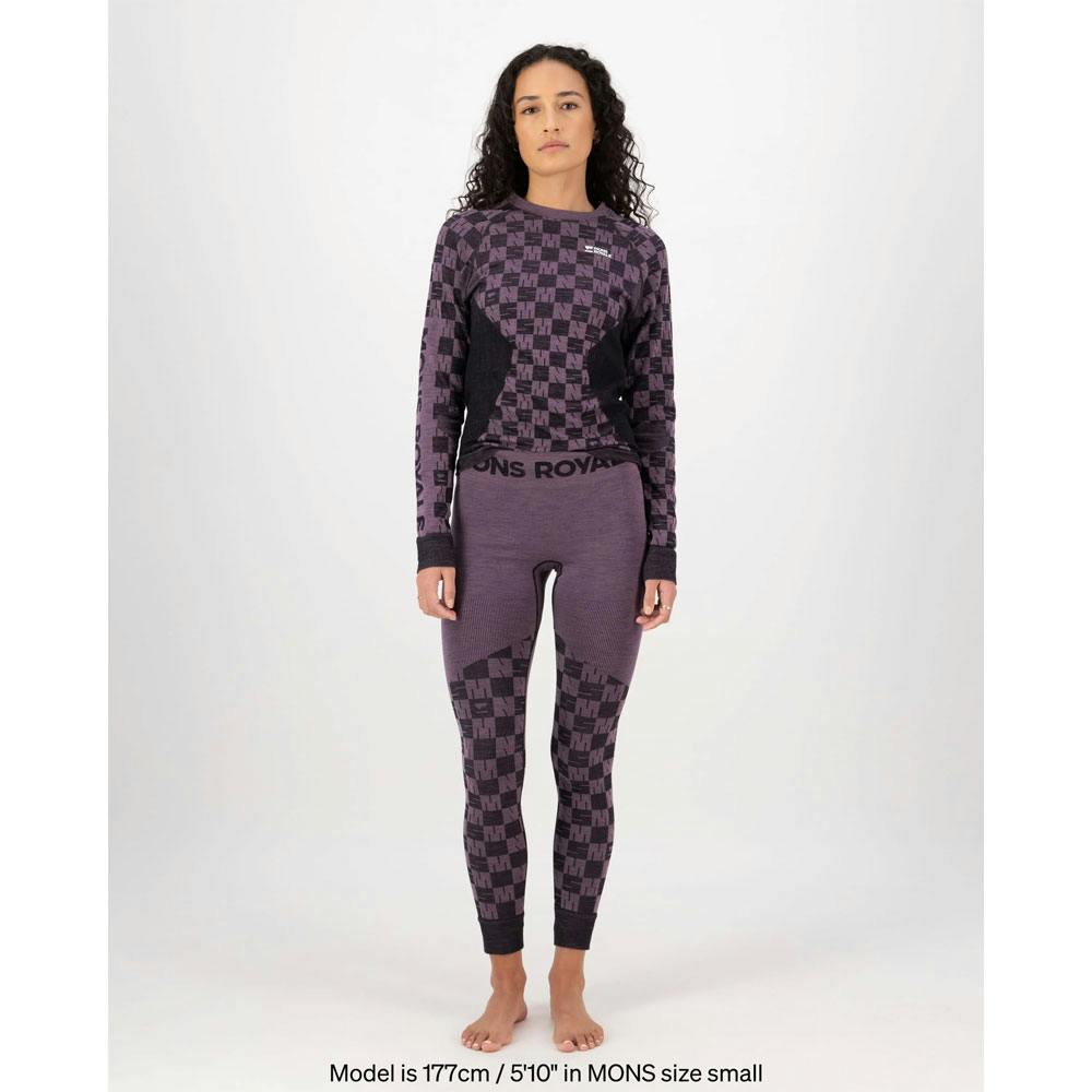 Mons royale w ascender legging mauve/black