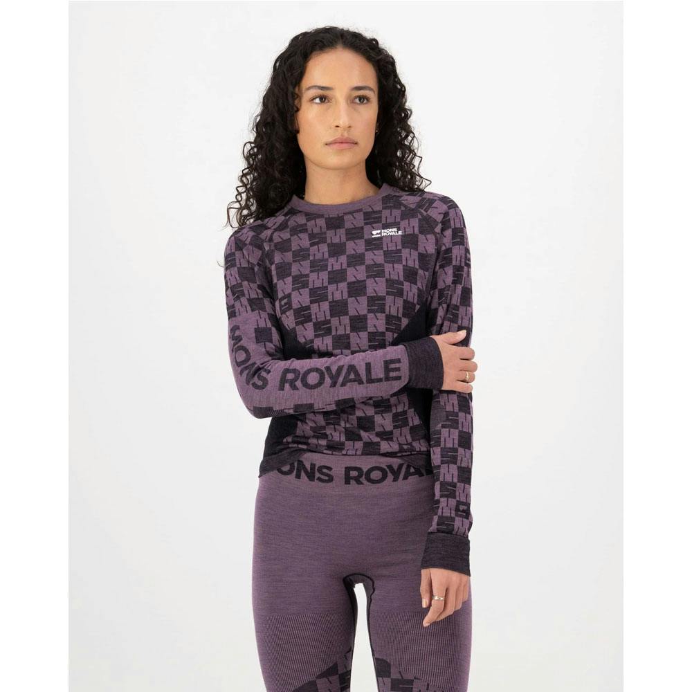Mons royale w ascender ls mauve/black - Bild 3