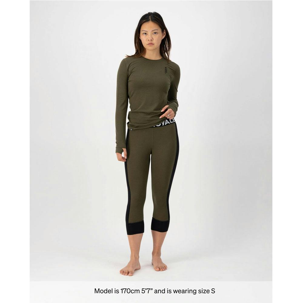 Mons royale w cascade 3/4 legging dark olive - Bild 2