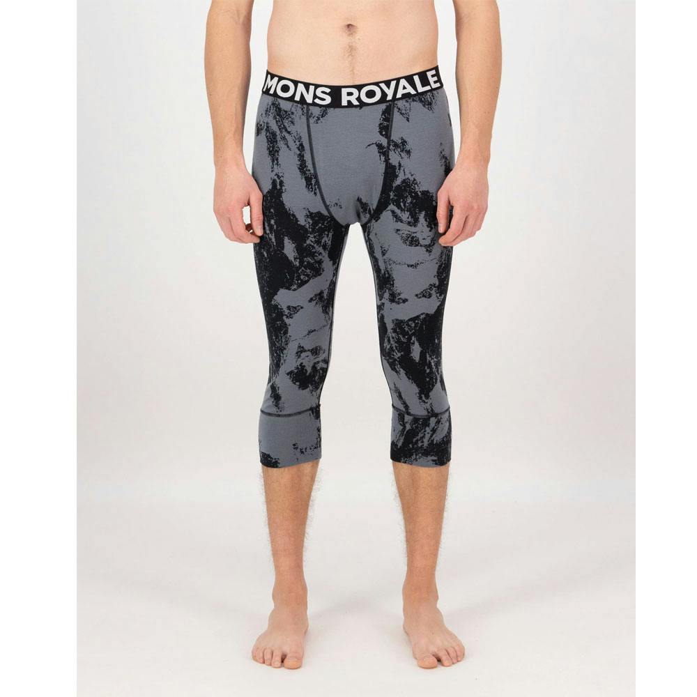 Mons royale cascade 3/4 legging mtn pixel grey