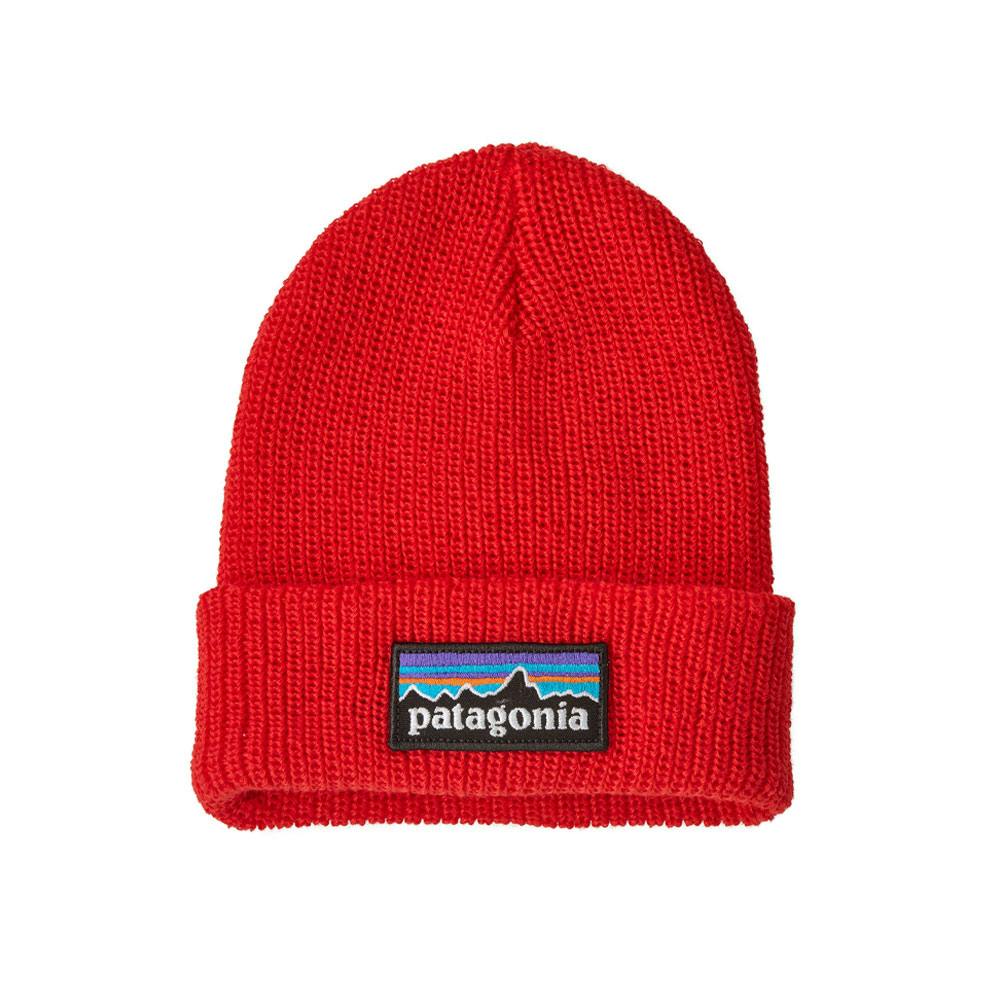 Patagonia baby logo beanie p-6 logo: sizzle red