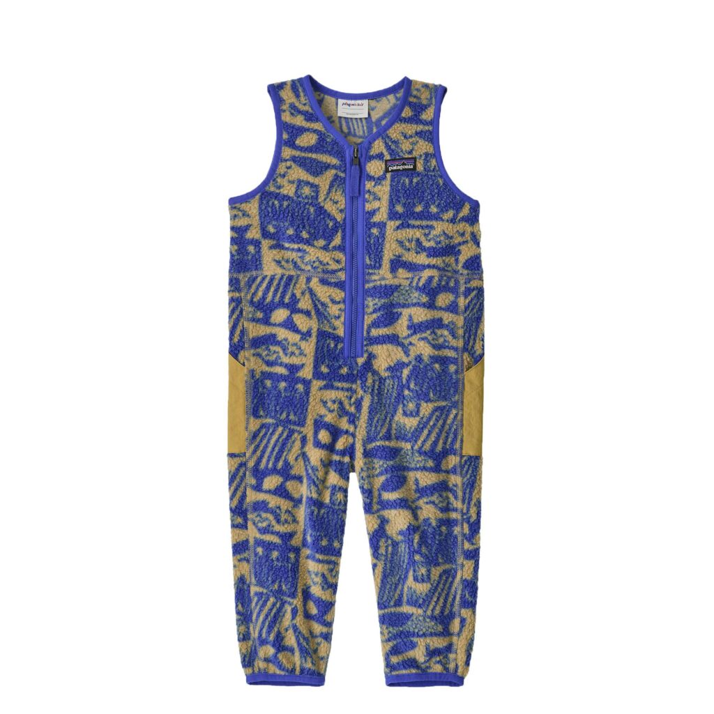 Patagonia baby shearling overalls let's chat: eddy blue