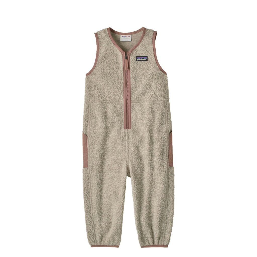 Patagonia baby shearling overalls natural