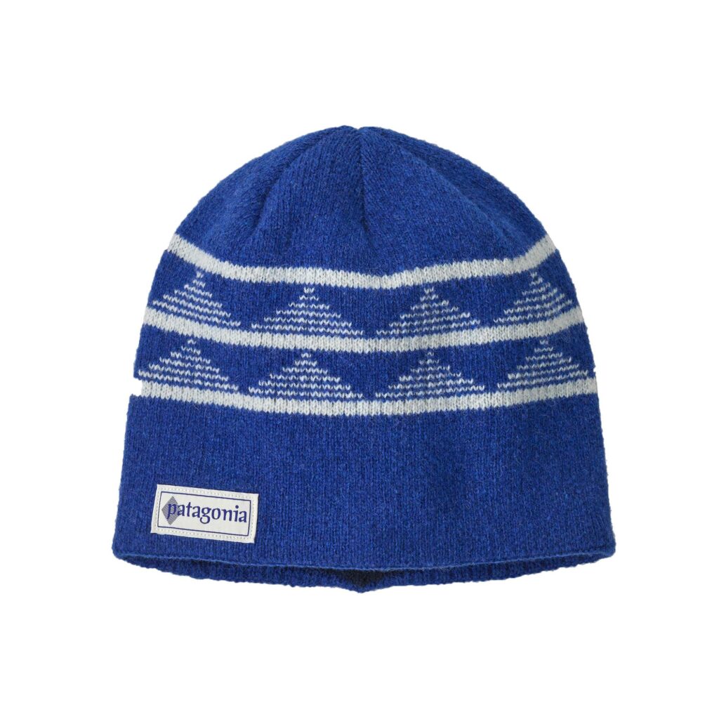 Patagonia cinder beanie hut tripper stripe: cobalt blue