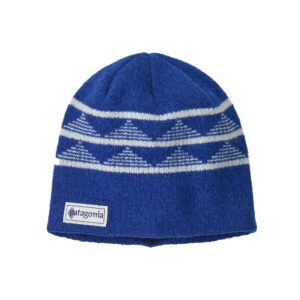 Patagonia cinder beanie hut tripper stripe: cobalt blue