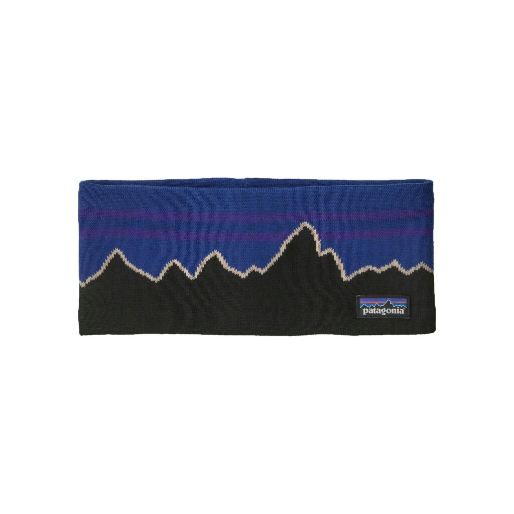 Patagonia powder town headband classic fitz roy: p6 blue
