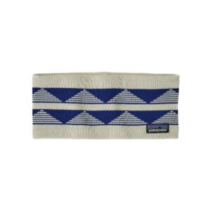 Patagonia powder town headband hut tripper stripe: birch white