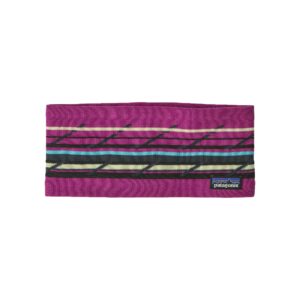 Patagonia powder town headband mountain minded geo: amaranth pink