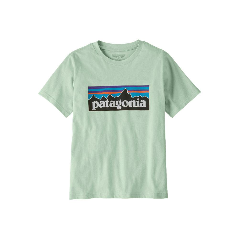 Patagonia k's p-6 logo t-shirt thin ice