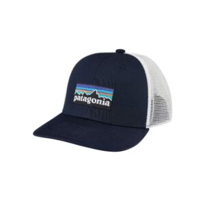 Patagonia k's trucker hat p-6 logo: navy blue