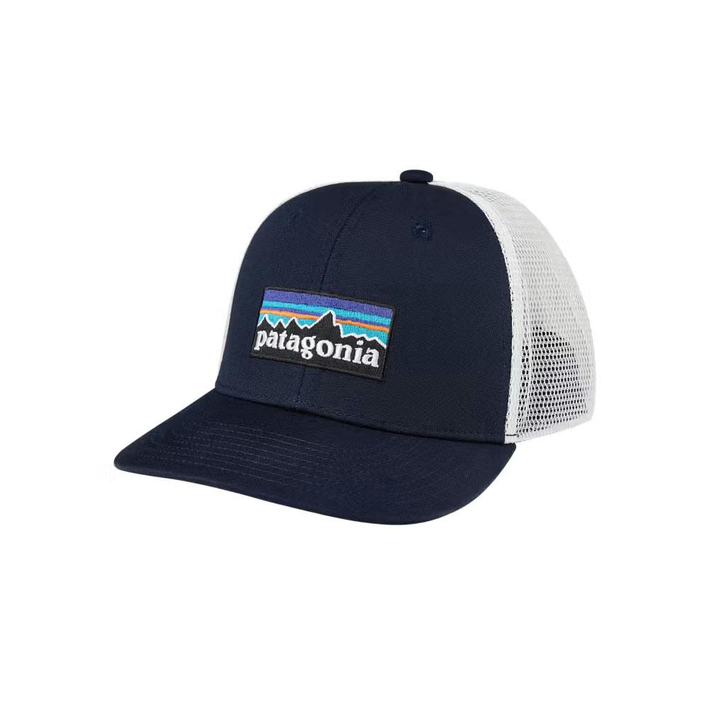 Patagonia k's trucker hat p-6 logo: navy blue