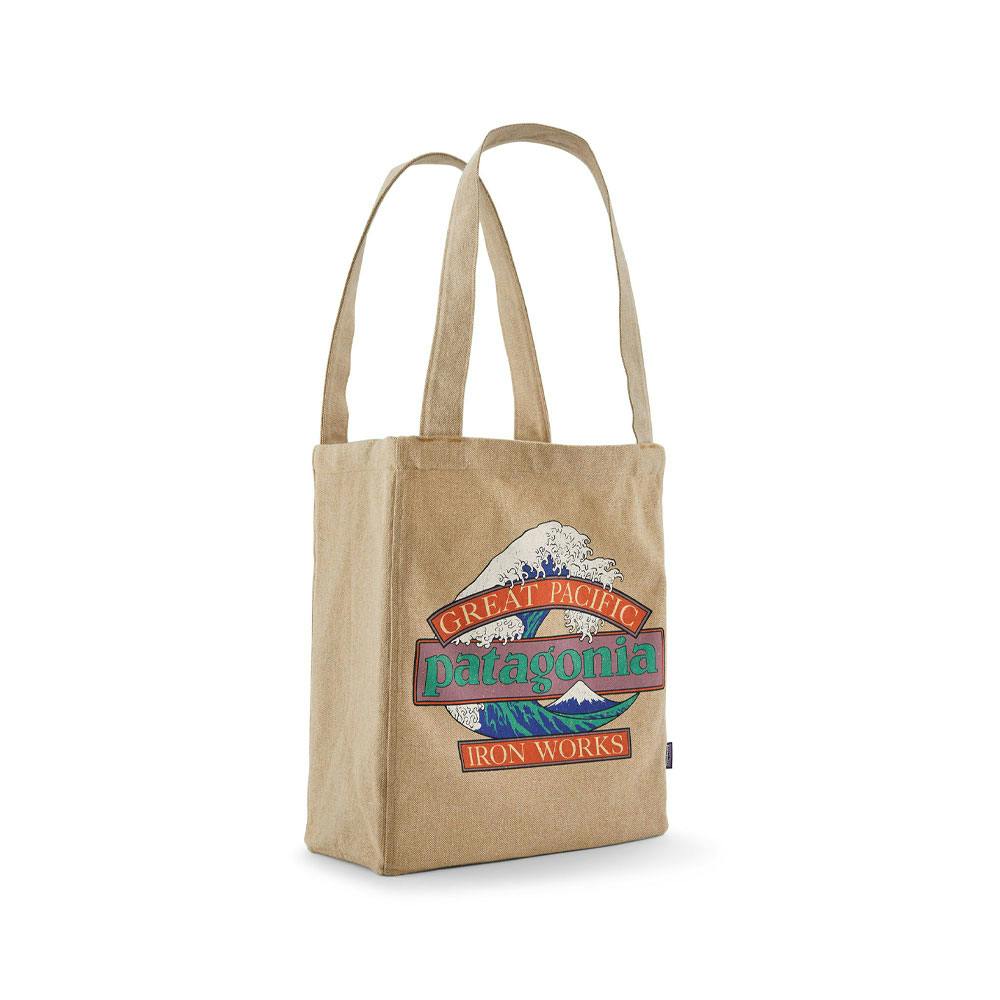 Patagonia recycled market tote great waves: classic tan