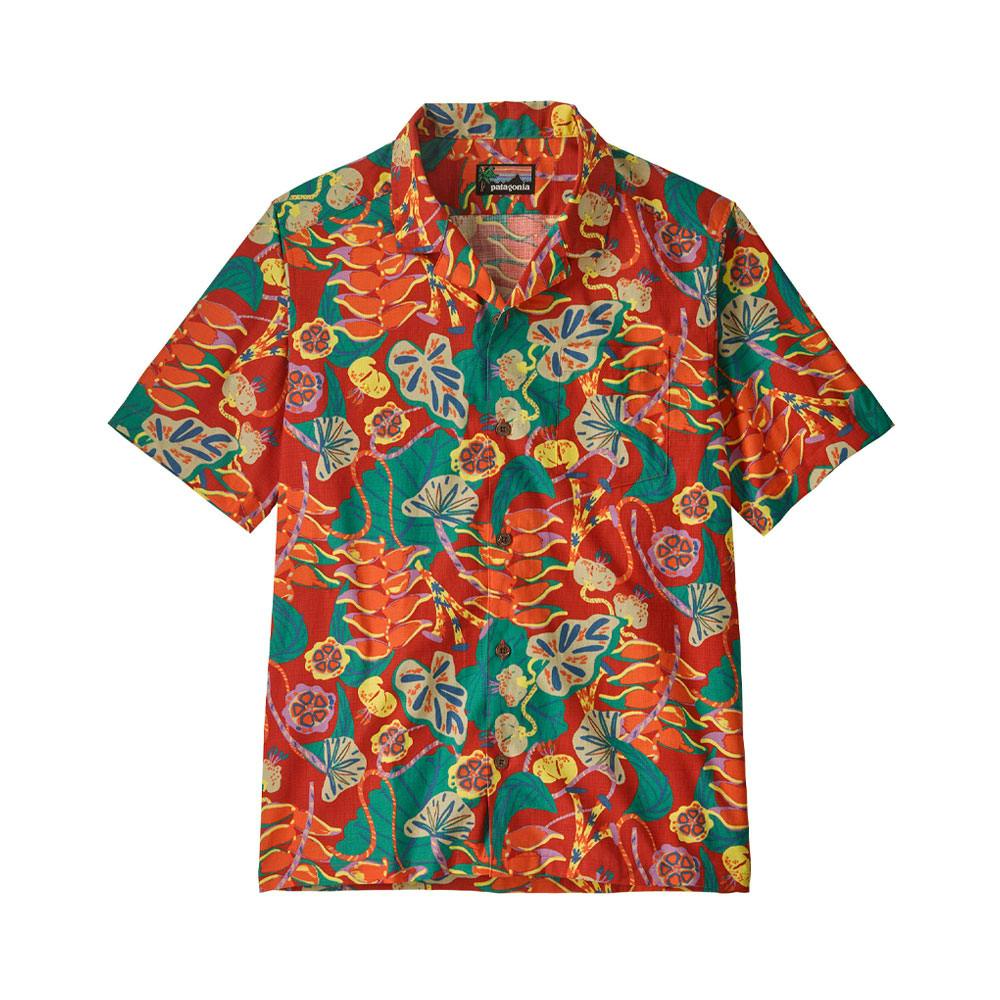 Patagonia m's tidal threads camp shirt tropiclimb: hot ember