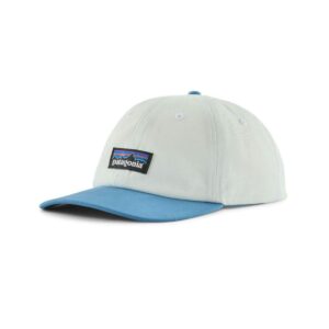 Patagonia p-6 label trad cap birch white w/shore blue