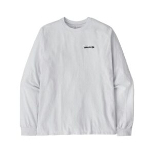 Patagonia m's l/s p-6 logo responsibili-tee white