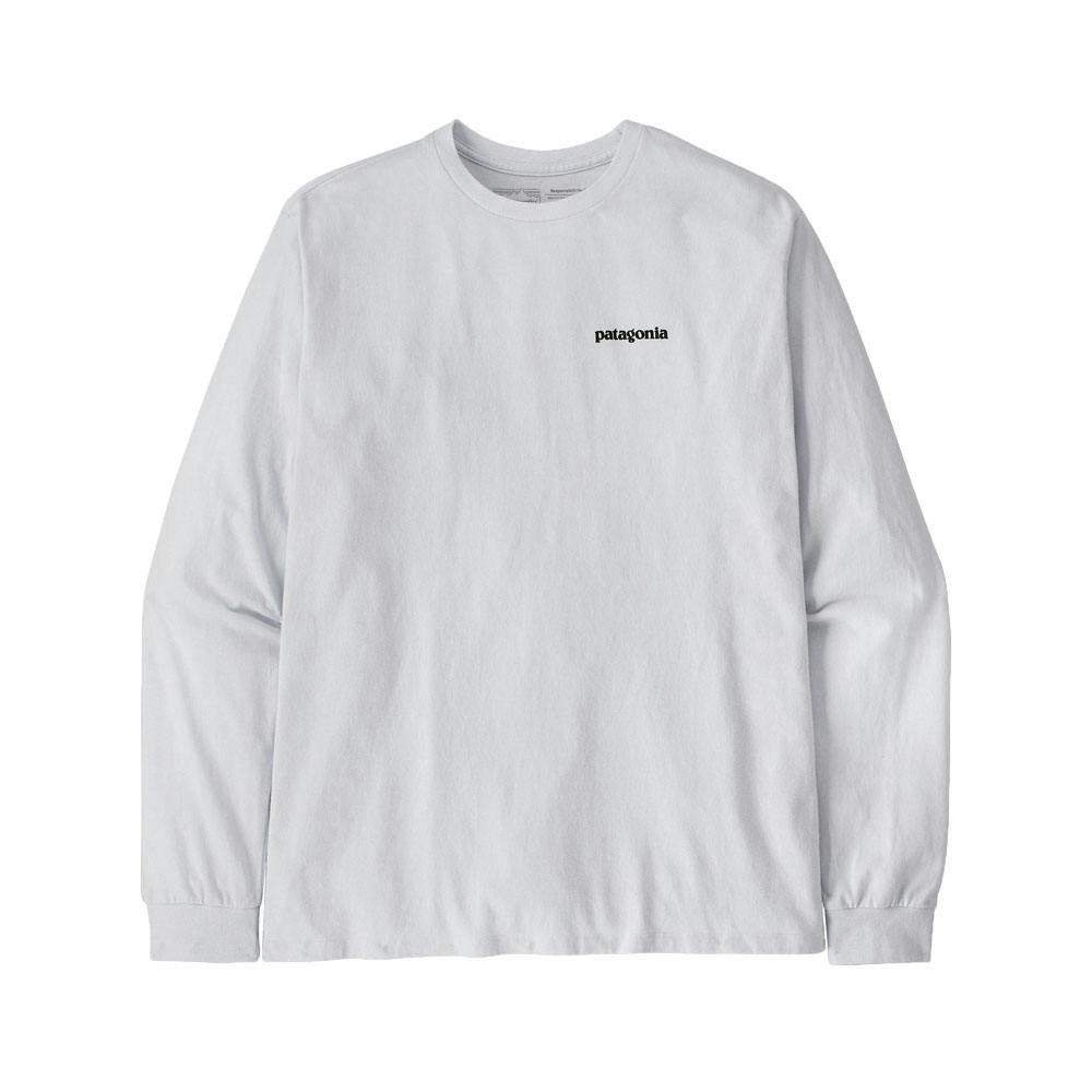 Patagonia m's l/s p-6 logo responsibili-tee white