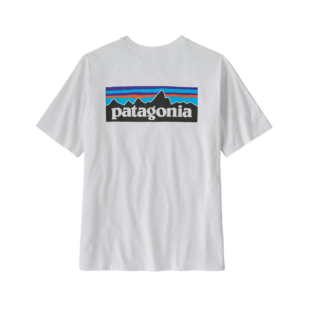 Patagonia m's p-6 logo responsibili-tee white