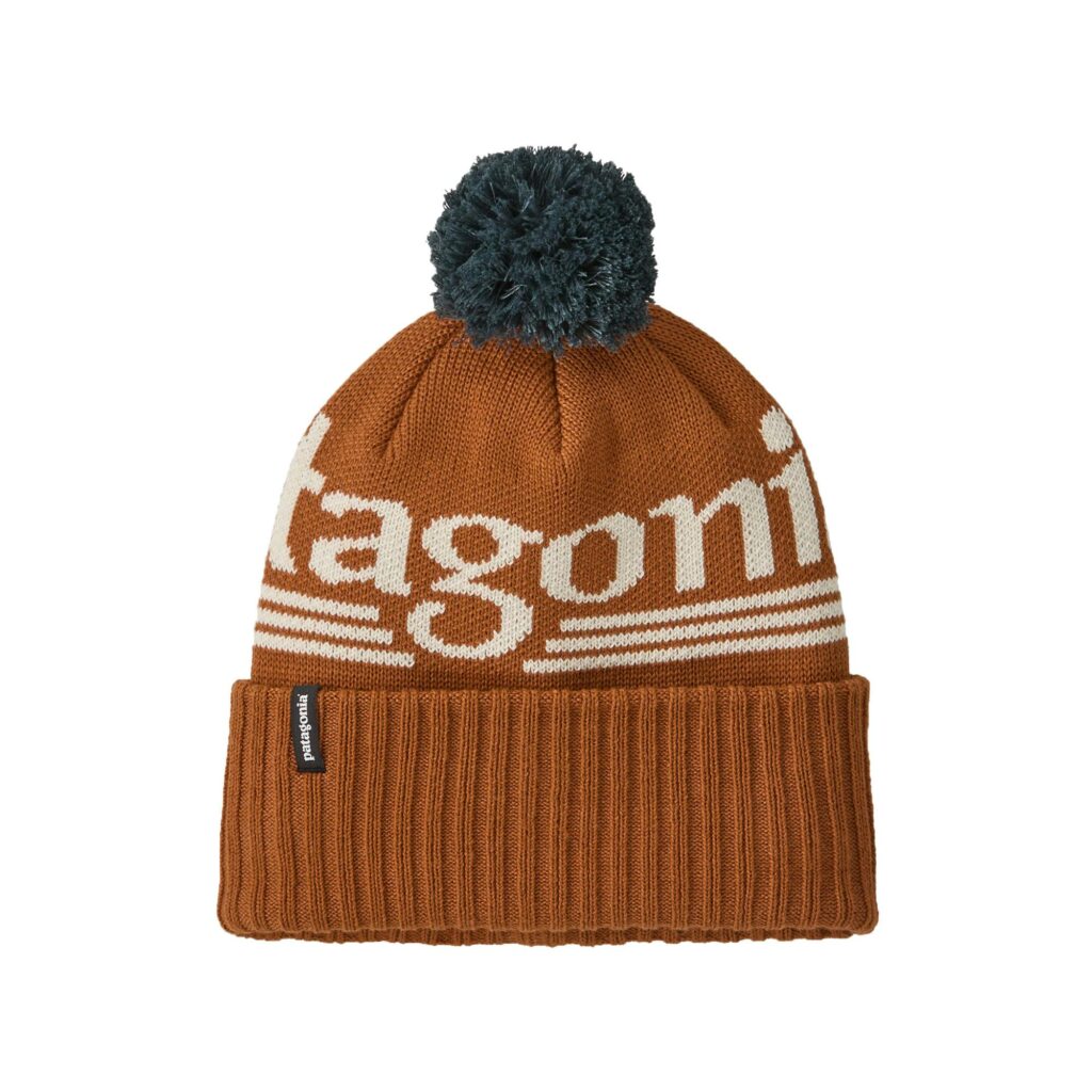 Patagonia powder town beanie hut tripper logo: cinnamon brown