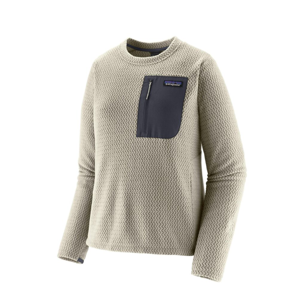 Patagonia w's r1 air crew birch white