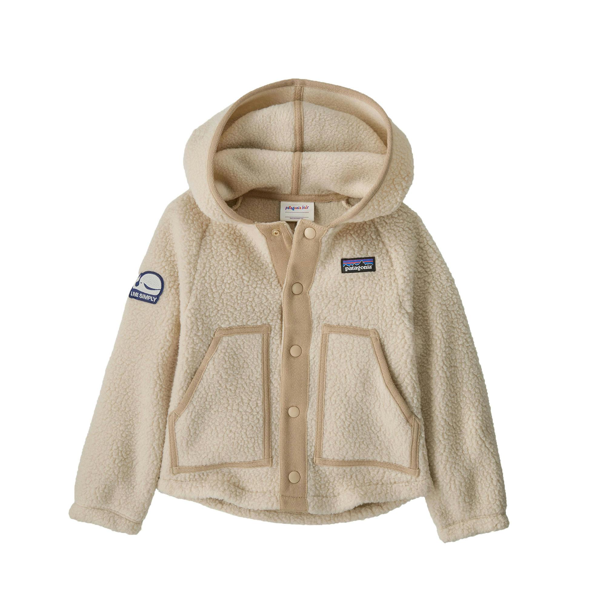 Patagonia baby retro pile jkt live simply whale patch: dark natural