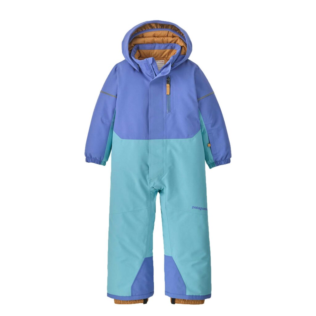 Patagonia baby snow pile one-piece diver blue