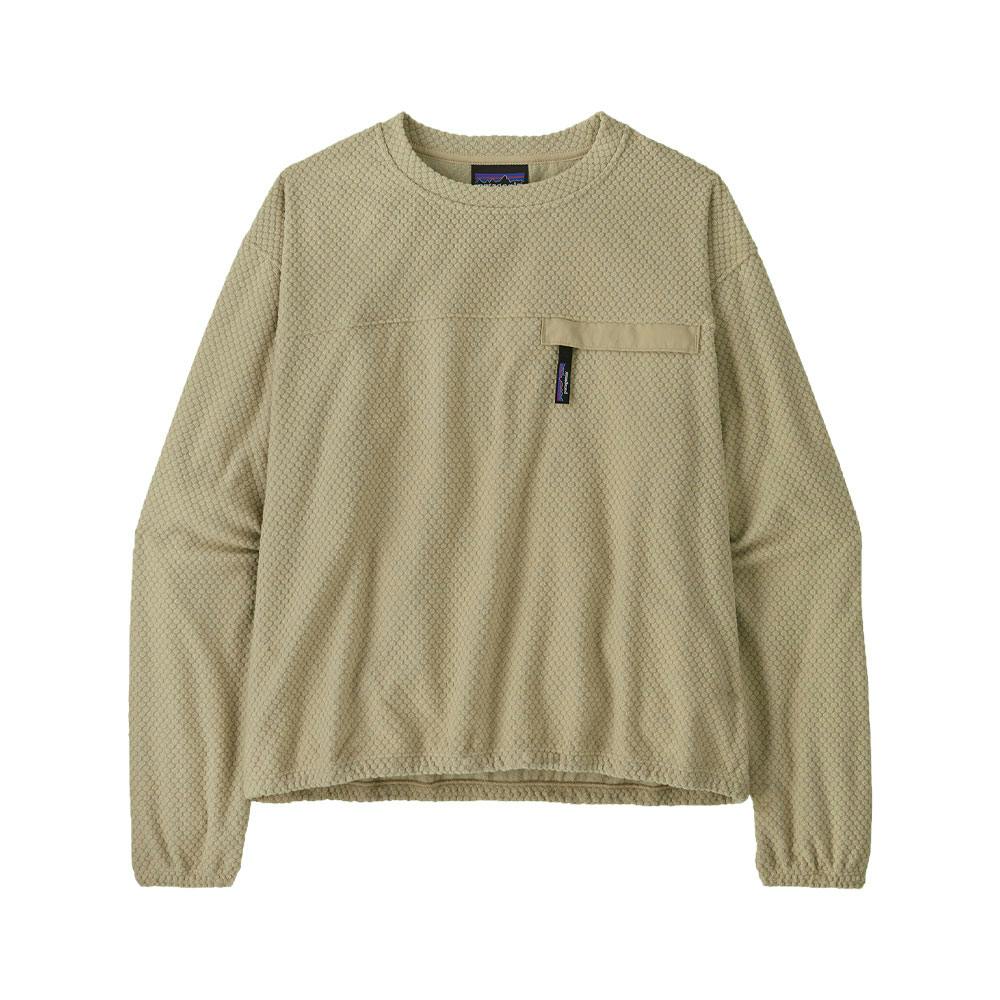 Patagonia w's textured fleece crewneck weathered stone