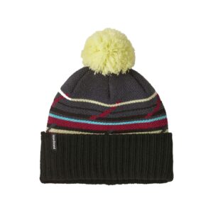 Patagonia k's powder town beanie mountain minded geo: smolder blue