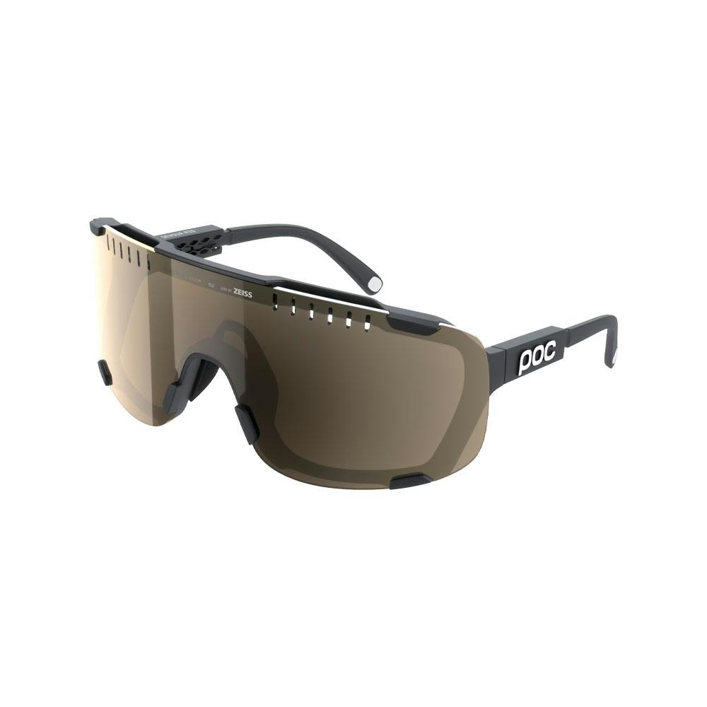 Poc devour mid+ uranium black/partly sunny silver +clear
