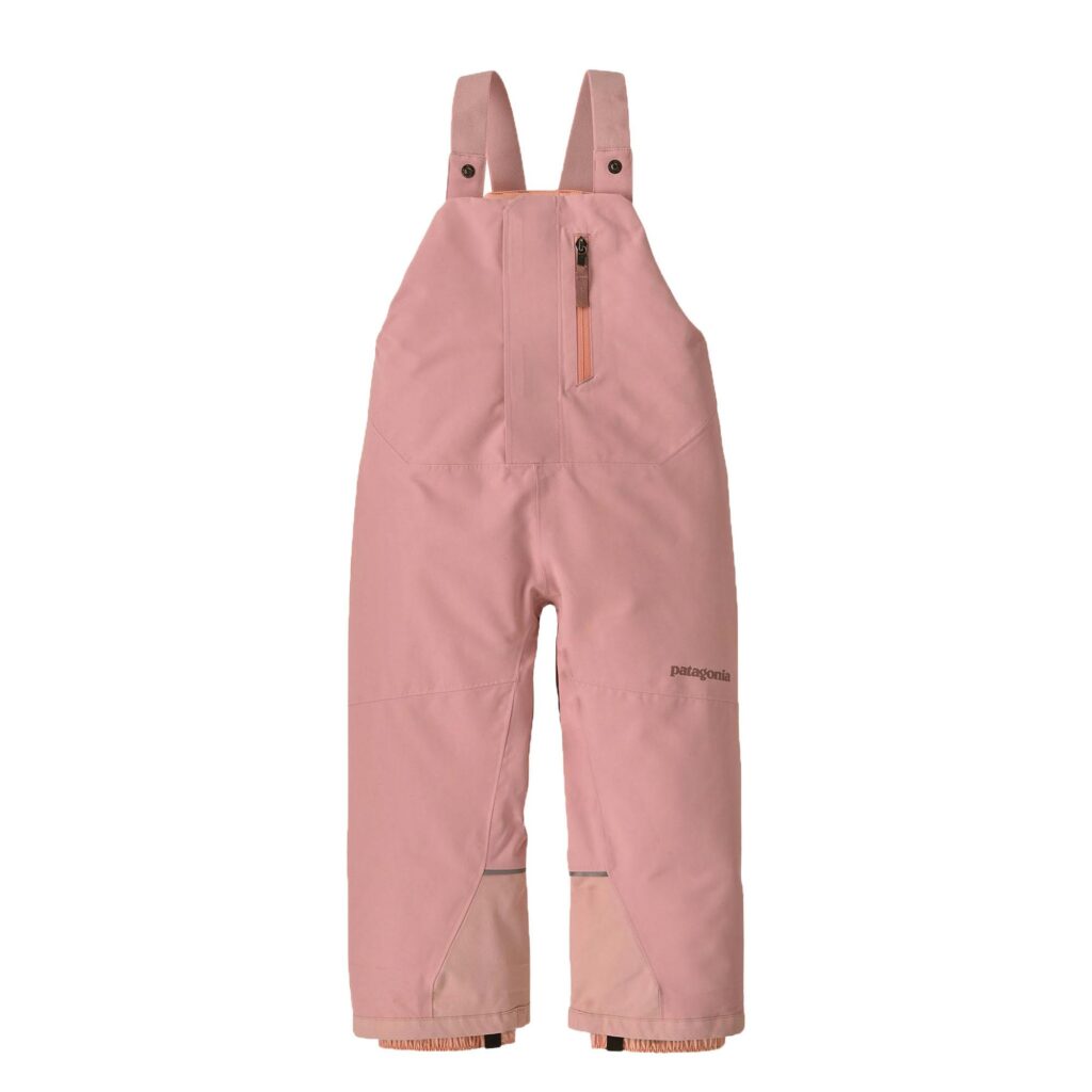 Patagonia baby snow pile bibs fuzzy mauve