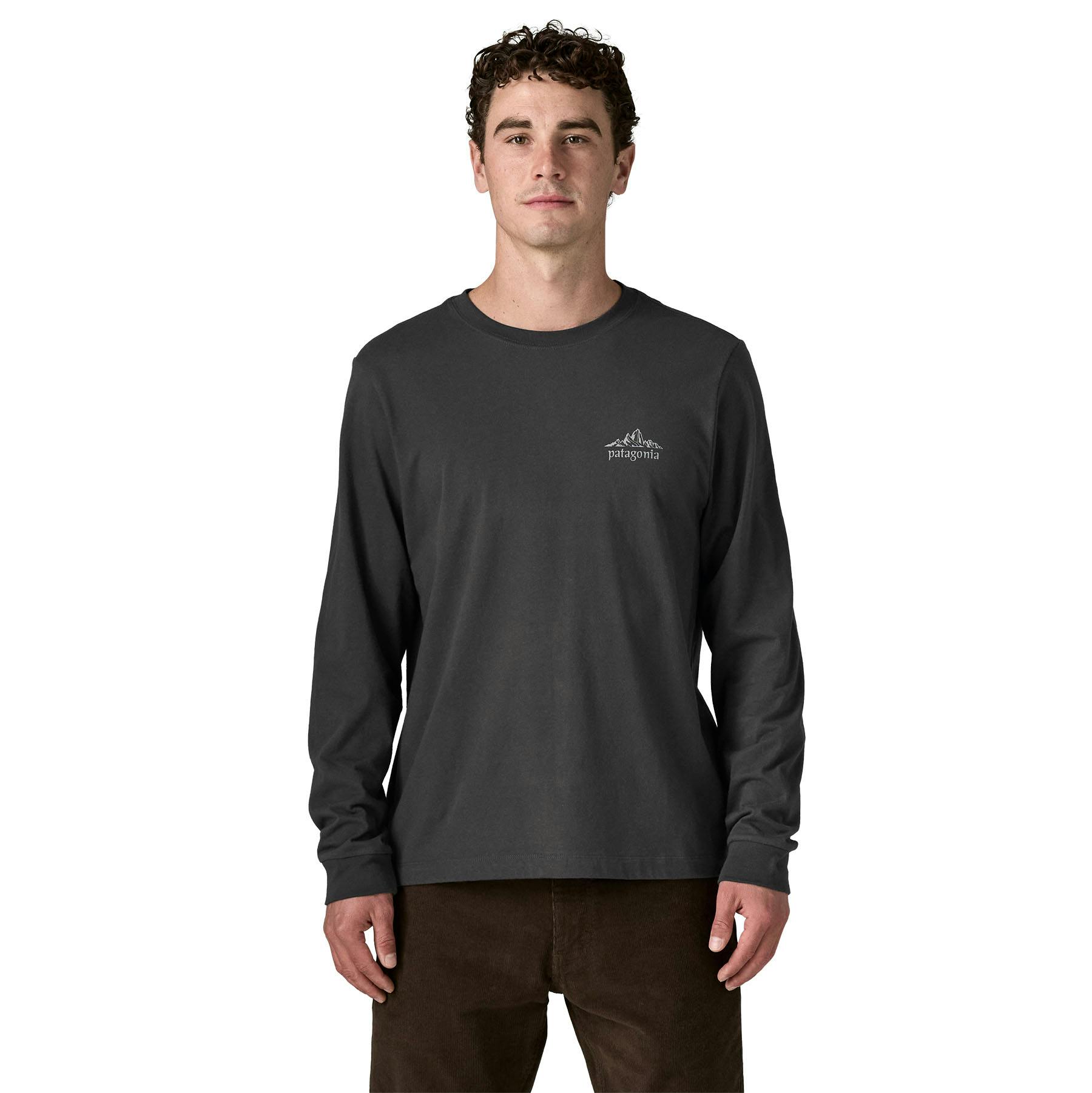 Patagonia m's l/s cloud crag t-shirt ink black - Bild 2