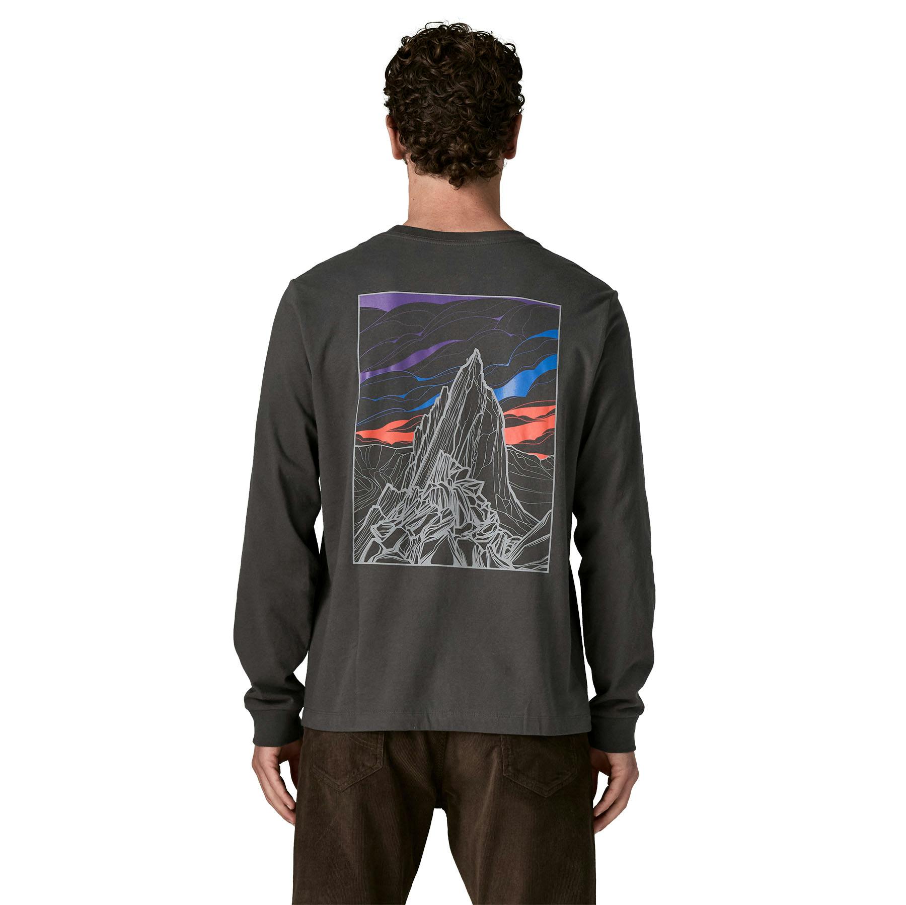 Patagonia m's l/s cloud crag t-shirt ink black - Bild 3