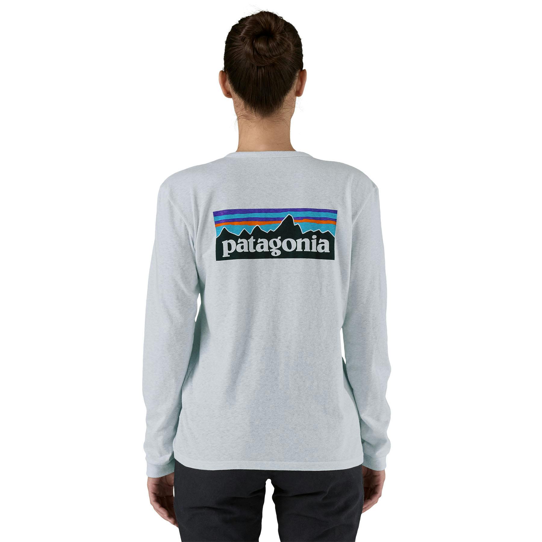 Patagonia w's l/s p-6 logo responsibili-tee fiber white - Bild 3