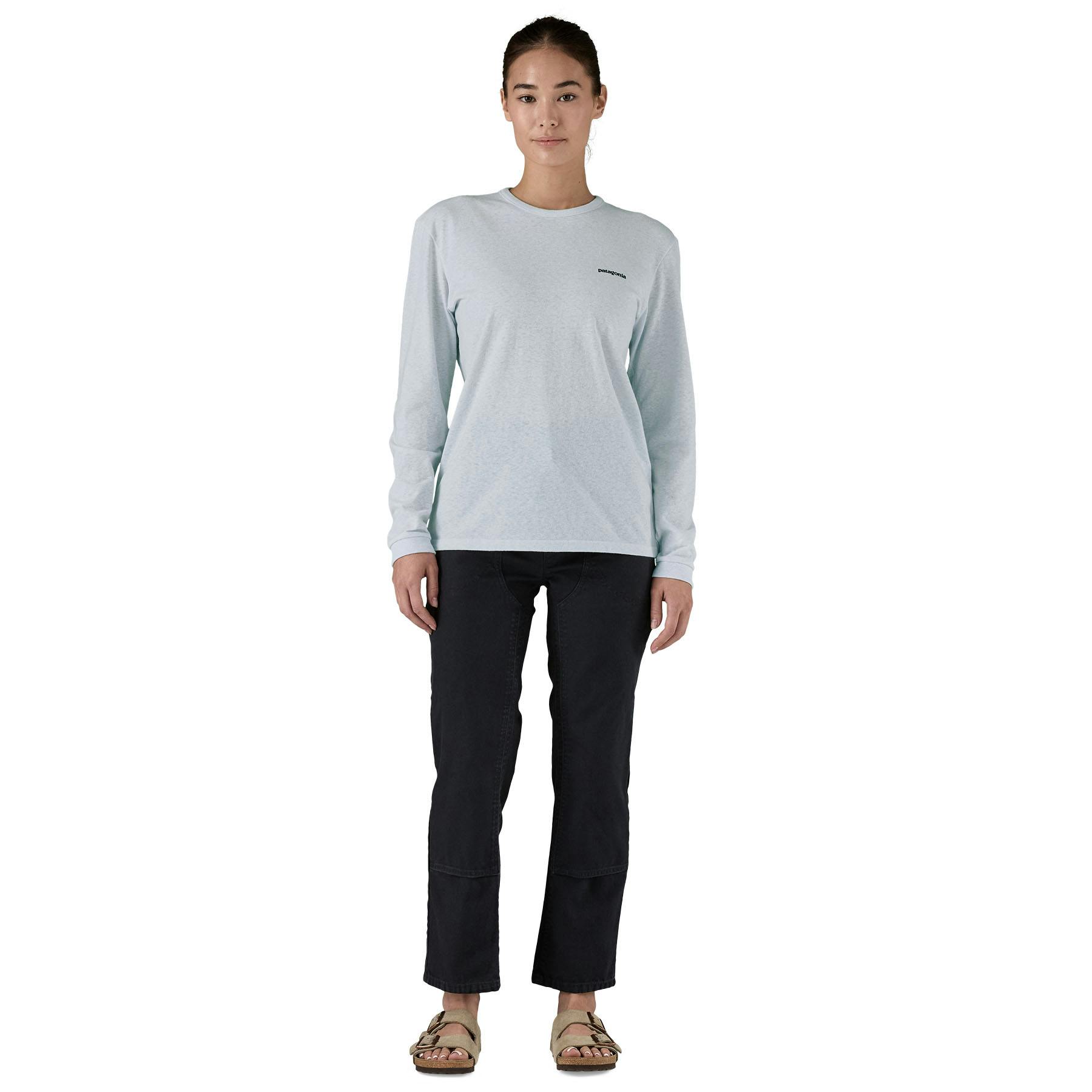 Patagonia w's l/s p-6 logo responsibili-tee fiber white - Bild 2