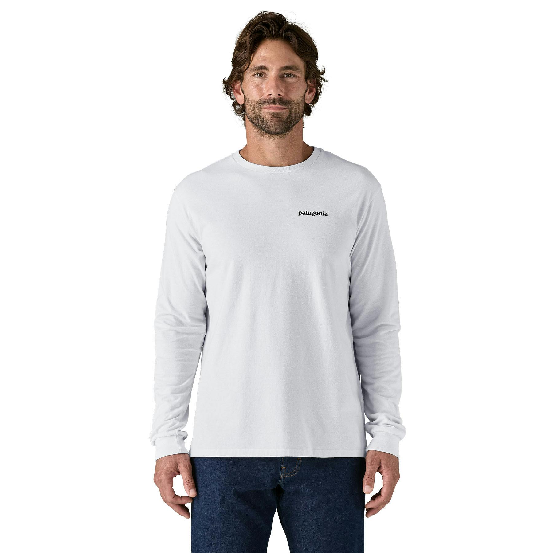 Patagonia m's l/s p-6 logo responsibili-tee white - Bild 3