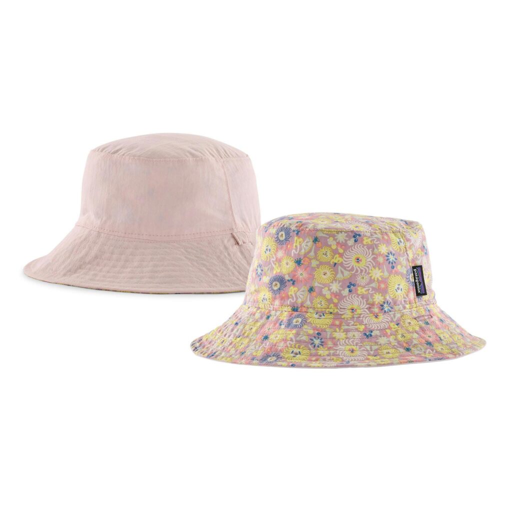 Patagonia baby sun bucket hat fruity times: quiet violet