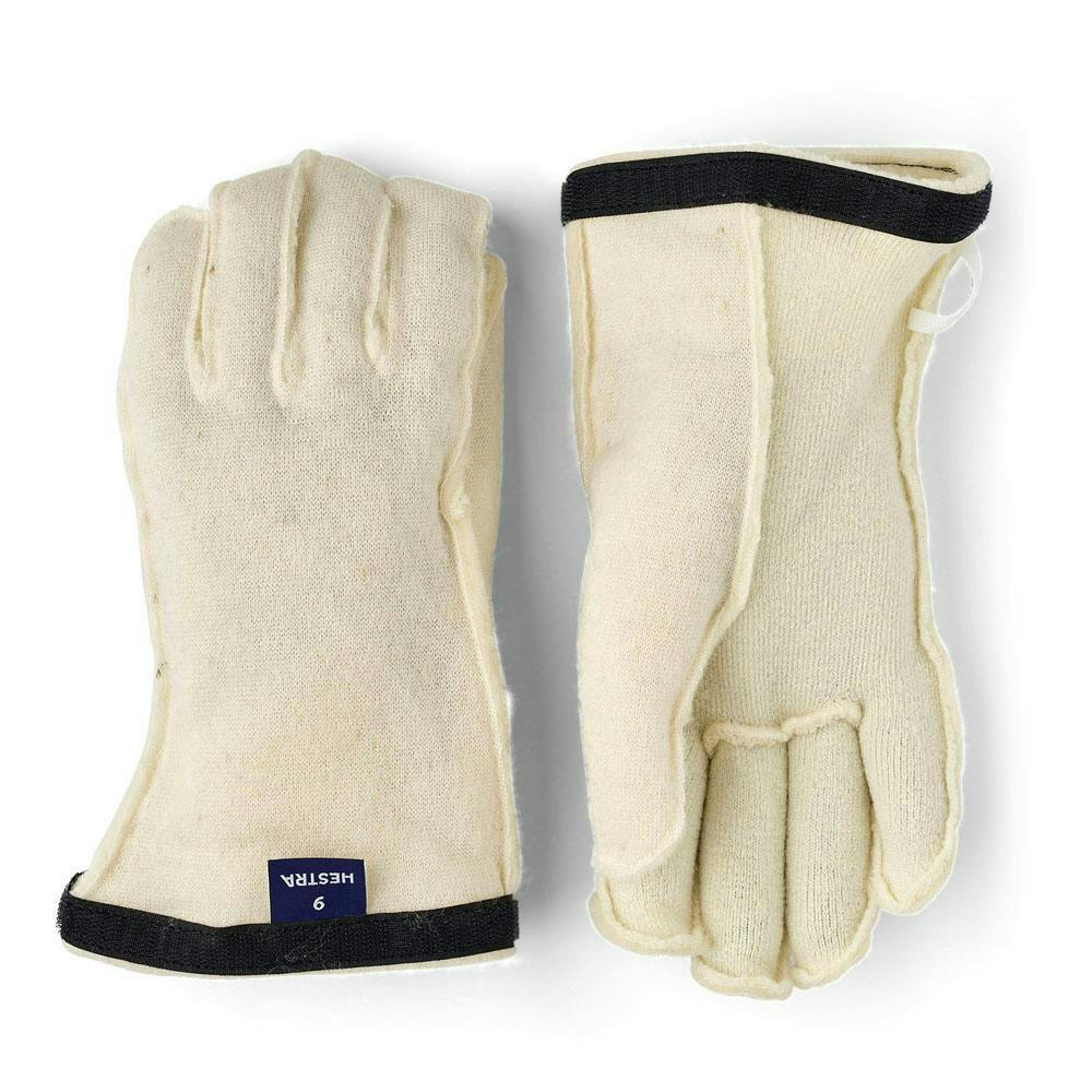 Hestra heli ski wool liner 5 finger offwhite