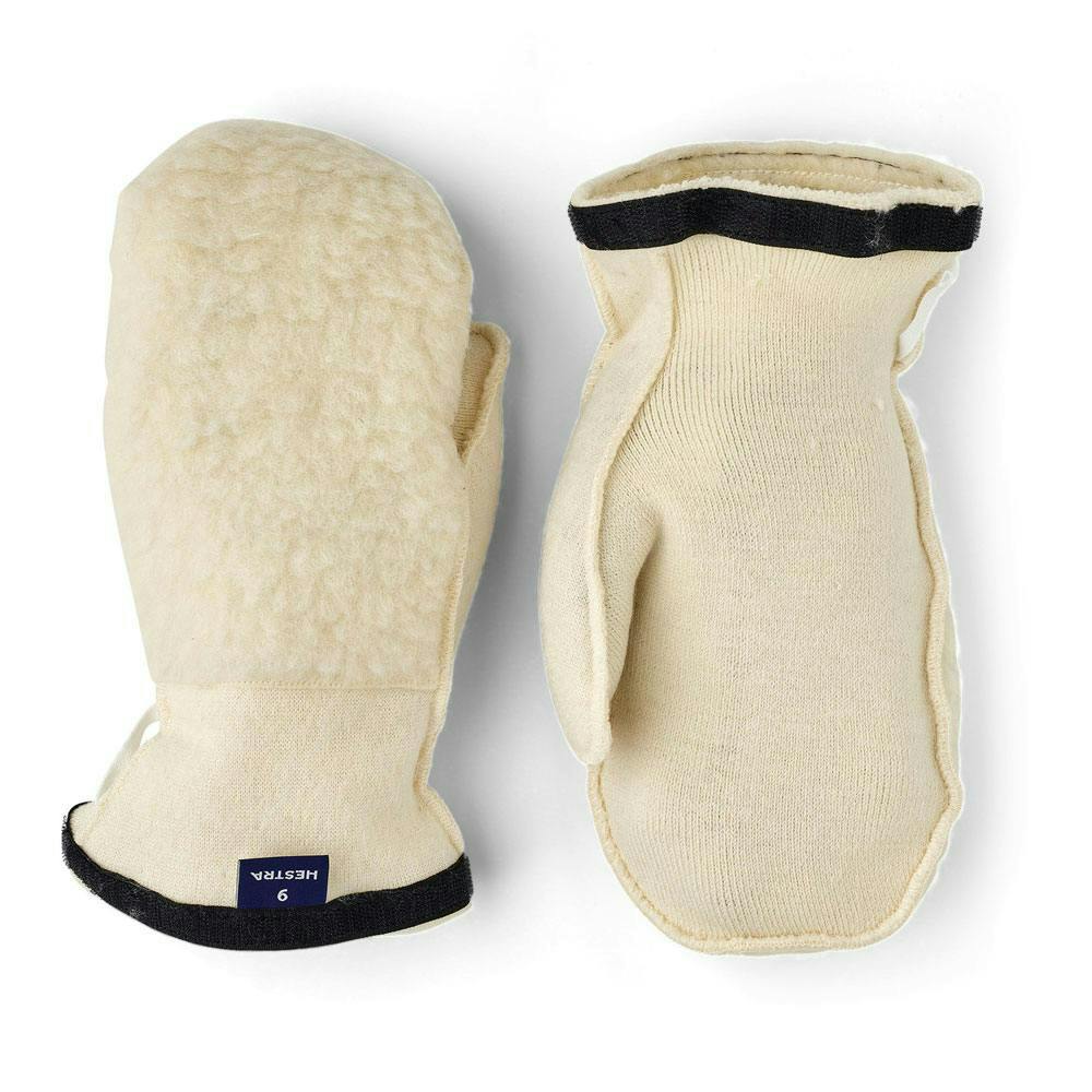 Hestra Heli Ski Wool Liner Mitt offwhite