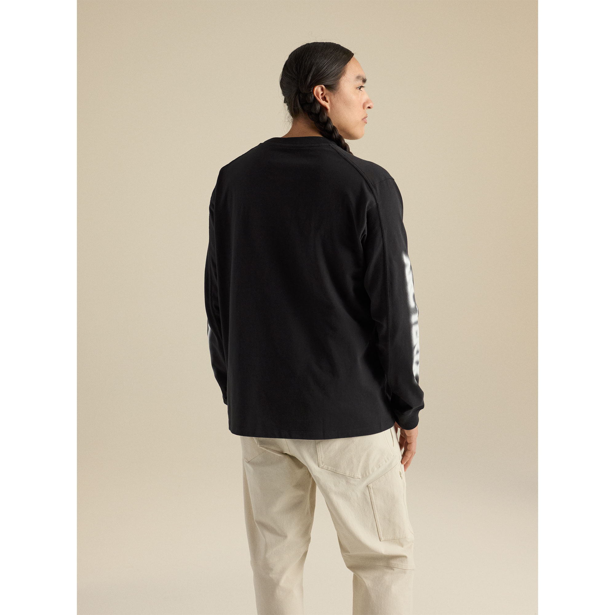 Arc'teryx kragg cotton dream state ls m black/white - Bild 3
