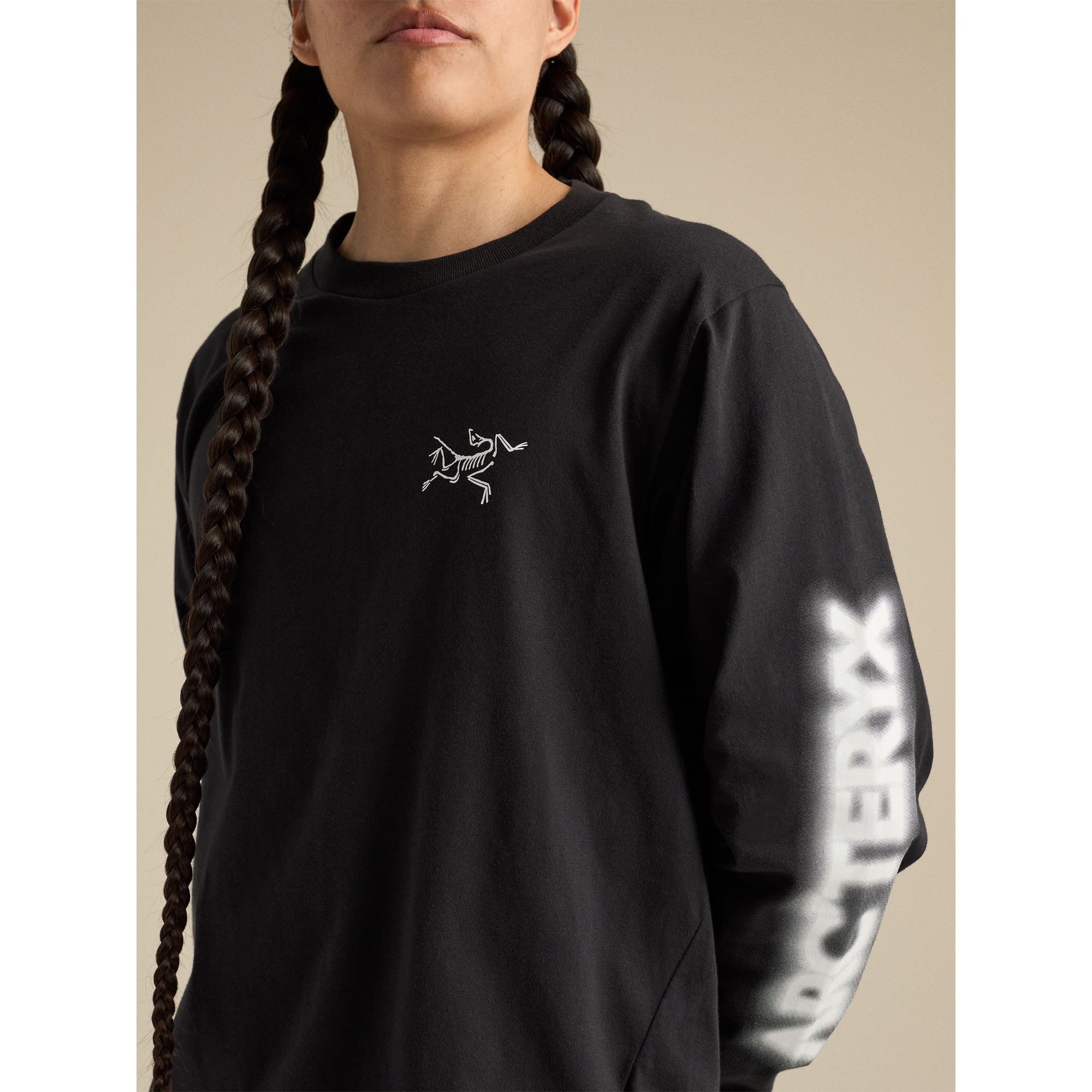 Arc'teryx kragg cotton dream state ls m black/white - Bild 4